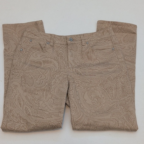 Talbots Denim - Talbots Curvy Slim Crop Paisley Pants